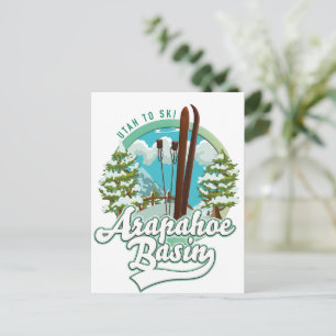 Arapahoe Basin Utah ski logo Postcard