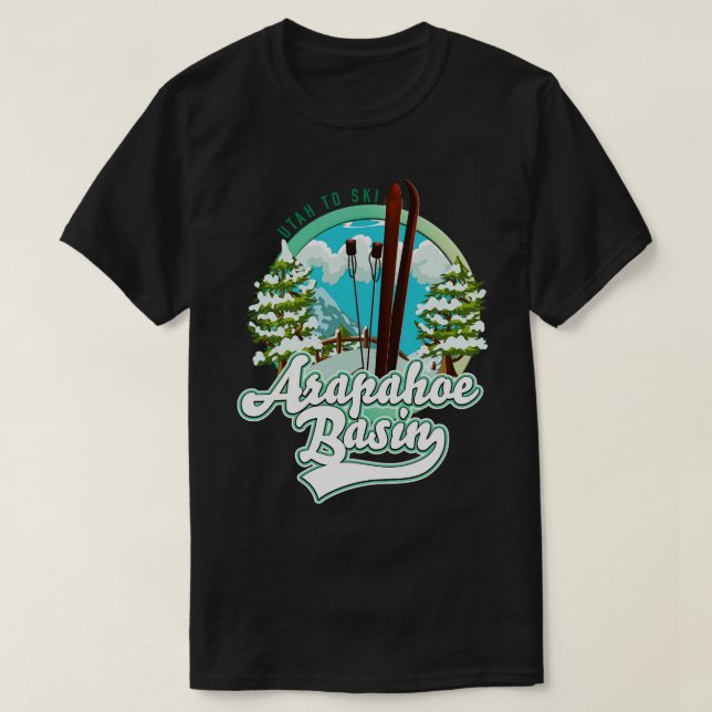Arapahoe Basin Utah skiing T-Shirt (Design Front)