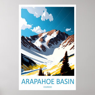 Arapahoe Basin Vintage Travel Poster Ski National