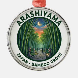 Arashiyama Bamboo Grove Japan Metal Tree Decoration