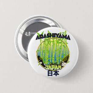 Arashiyama Japan travel logo 6 Cm Round Badge