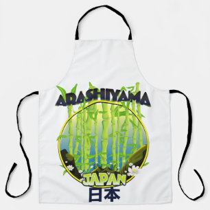 Arashiyama Japan travel logo Apron
