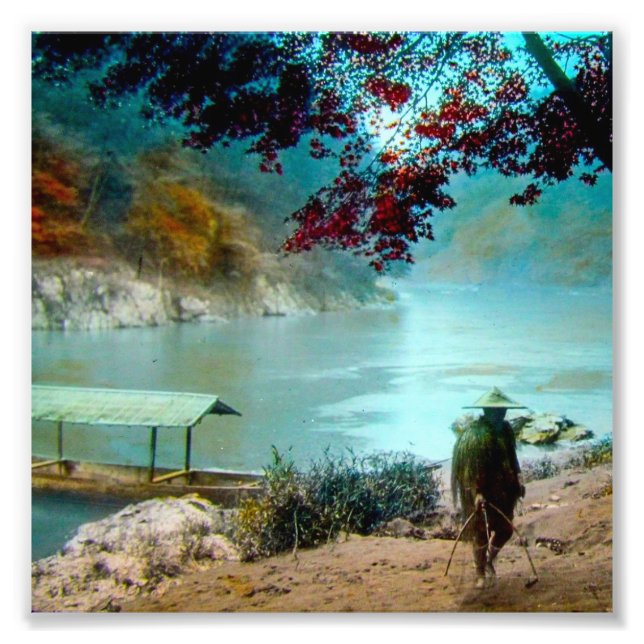 ARASHIYAMA TAKAGI Glass Magic Lantern Slide Photo Print (Front)