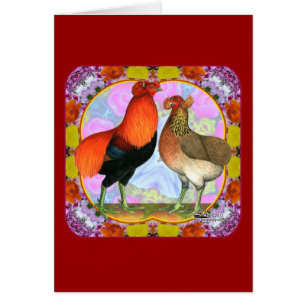 Araucana Chickens Art Nouveau