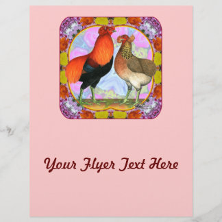 Araucana Chickens Art Nouveau Flyer