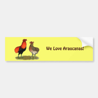 Araucana Red Pair Bumper Sticker