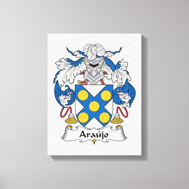 Araujo Family Crest Canvas Print (Front)