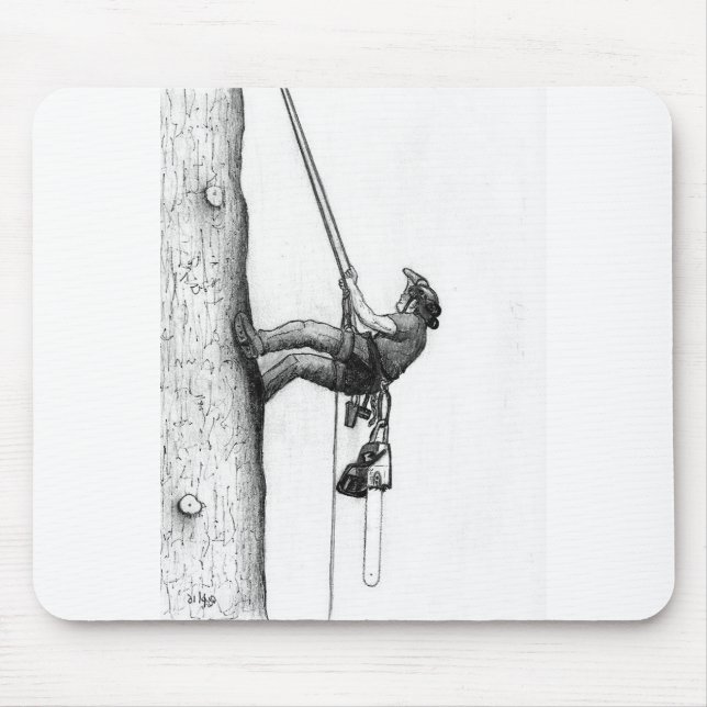 Arb Art Arborist Tree Surgeon Chainsaw Gift card Mouse Pad (Front)