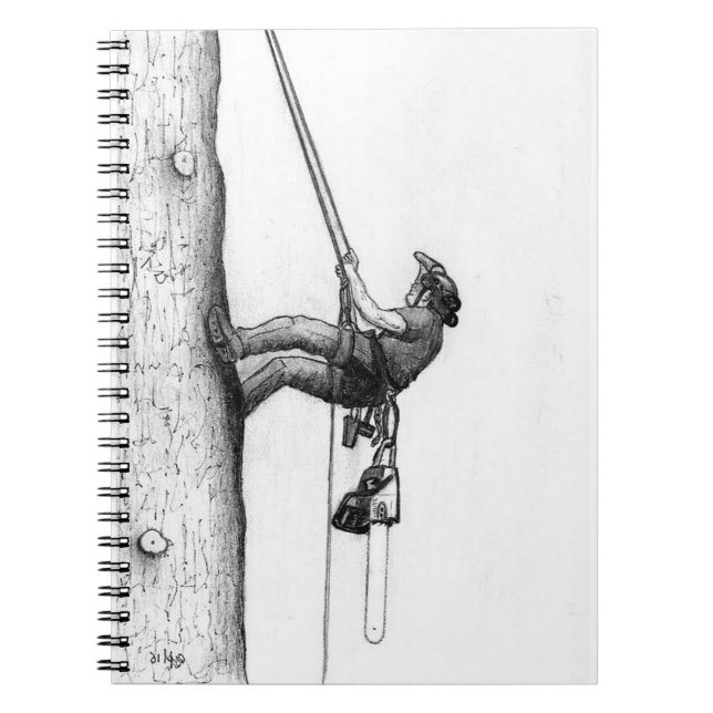 Arb Art Arborist Tree Surgeon Chainsaw Gift card Notebook (Front)