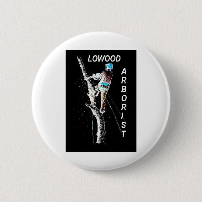 Arb Art Arborist Tree Surgeon Chainsaw  Landscape 6 Cm Round Badge (Front)