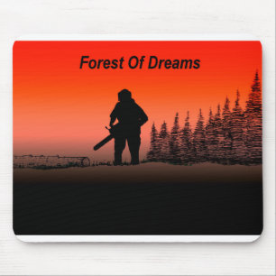 Arb Art Arborist Tree Surgeon Chainsaw Landscape Mouse Pad