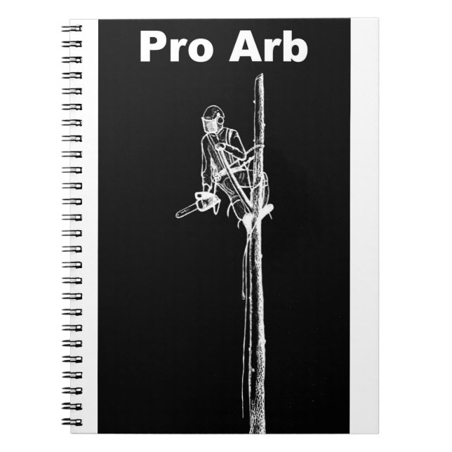Arb Art Arborist Tree Surgeon Chainsaw  Landscape Notebook (Front)