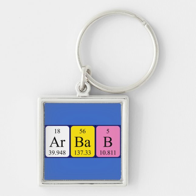 Arbab periodic table name keyring (Front)