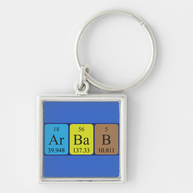 Arbab periodic table name keyring (Front)