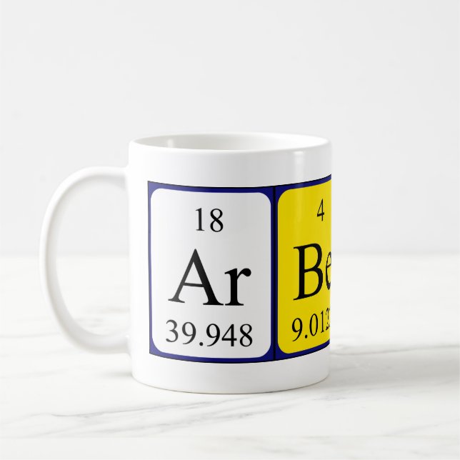 Arbenita periodic table name mug (Left)