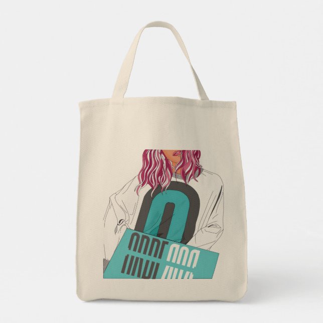 Arberor Graphic Tote Bag – Bold Illustration Style (Back)
