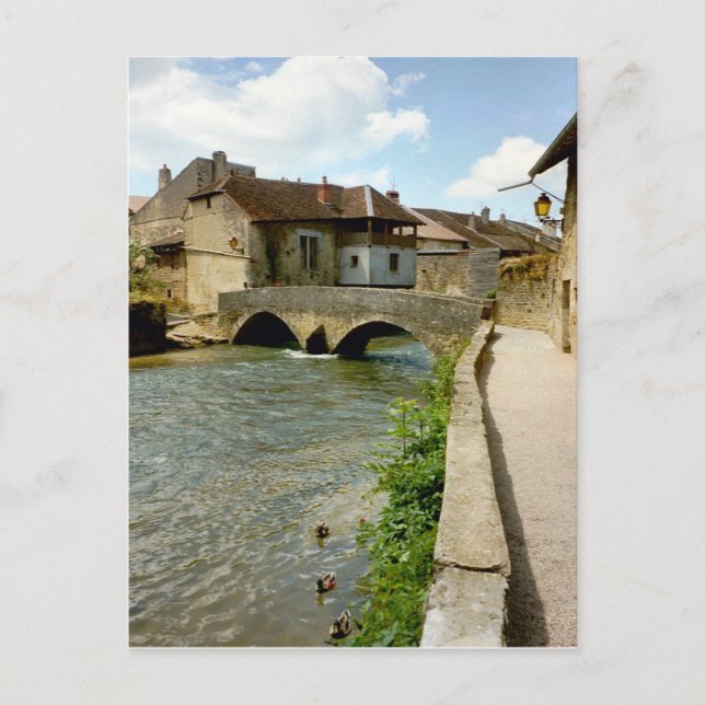 Arbois, bridge over the river postcard (Front)