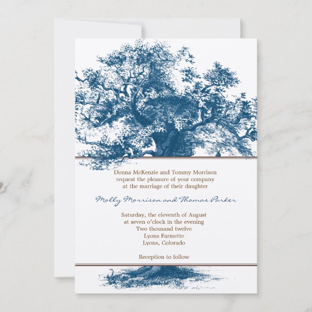 Arbor Banner Wedding Invitation (Front)