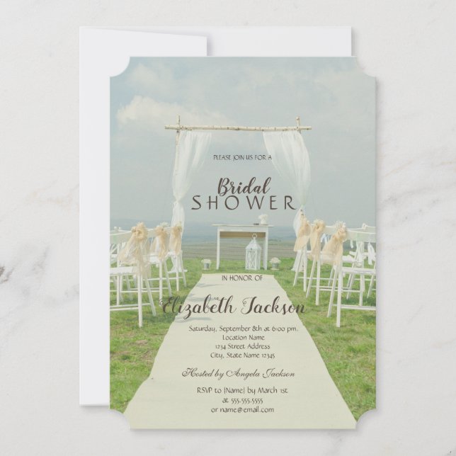 Arbor Beach Wedding Bridal Shower  Invitation (Front)