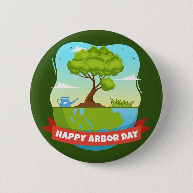 Arbor Day 6 Cm Round Badge (Front)