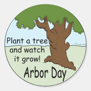 Arbor Day Classic Round Sticker