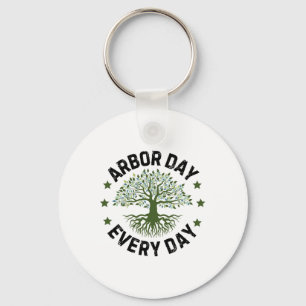Arbor Day Everyday Nature Lover Vintage Happy Arbo Key Ring