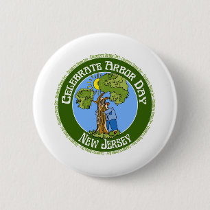 Arbor Day New Jersey 6 Cm Round Badge