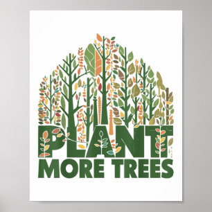 Arbor Day Plant More Trees Arbor Day Earth Day Tre Poster