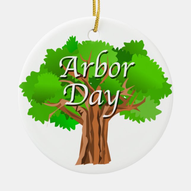 Arbor Day Tree Holiday Ceramic Tree Decoration (Front)