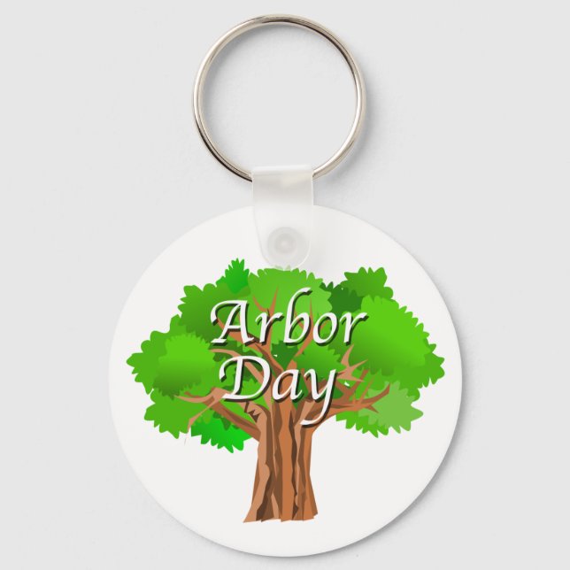 Arbor Day Tree Holiday Key Ring (Front)