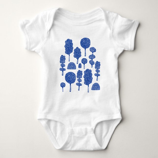 Arboretum 230715 - Navy Blue Baby Bodysuit (Front)