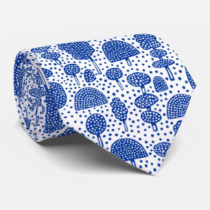 Arboretum 230715 - Navy Blue on White Tie