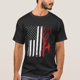 Arborist American Flag America Tree Surgeon T-Shirt