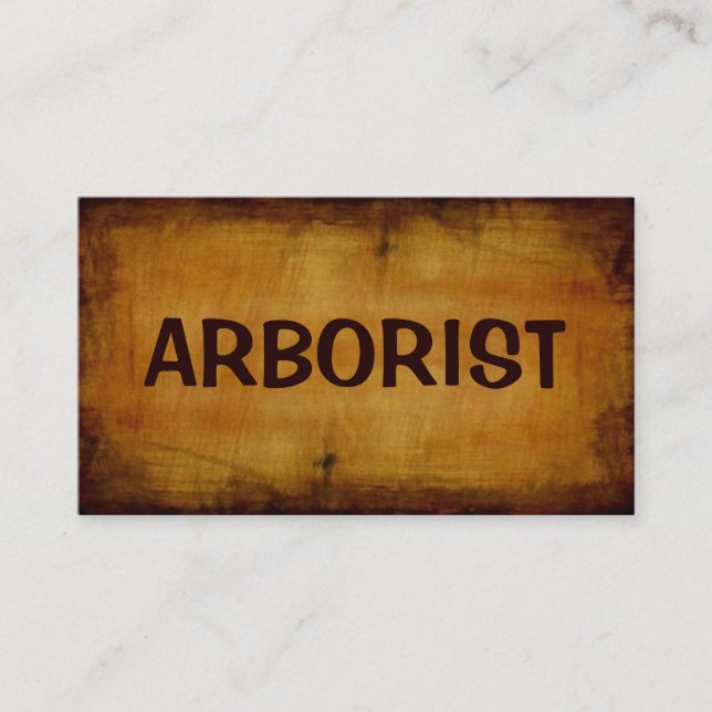 Arborist Antique Business Card (Front)