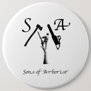 Arborist Arb Art chainsaw 6 Cm Round Badge