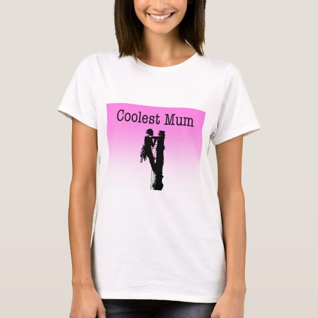 Arborist Chainsaw Mom  T-Shirt (Front)