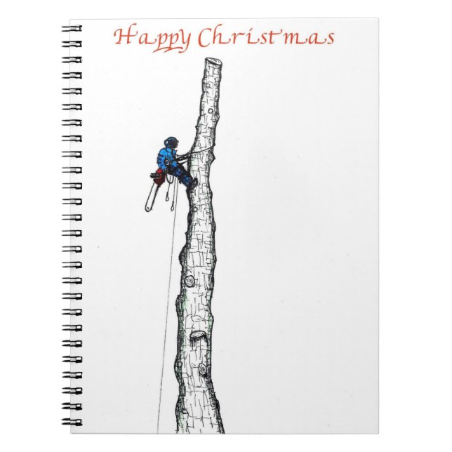 Arborist chainsaw tree surgeon Gift Present Notebook (Front)