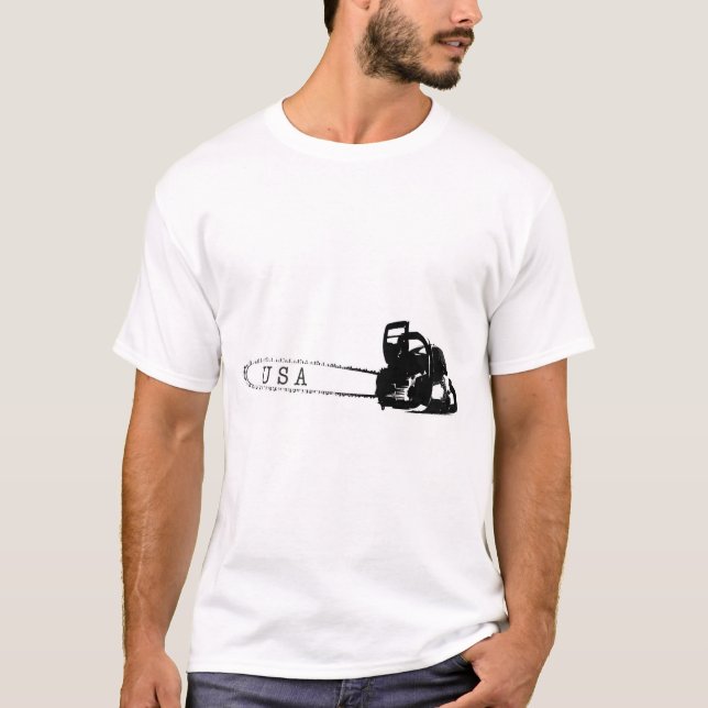 Arborist chainsaw tree surgeon Gift Present T-Shirt (Front)