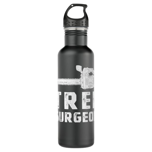 Arborist Chainsaw , Tree Work Lumberjack Tee Gift 710 Ml Water Bottle (Front)