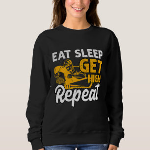 Arborist Eat Sleep Get High Chainsaw Tree Surgeon Sweatshirt