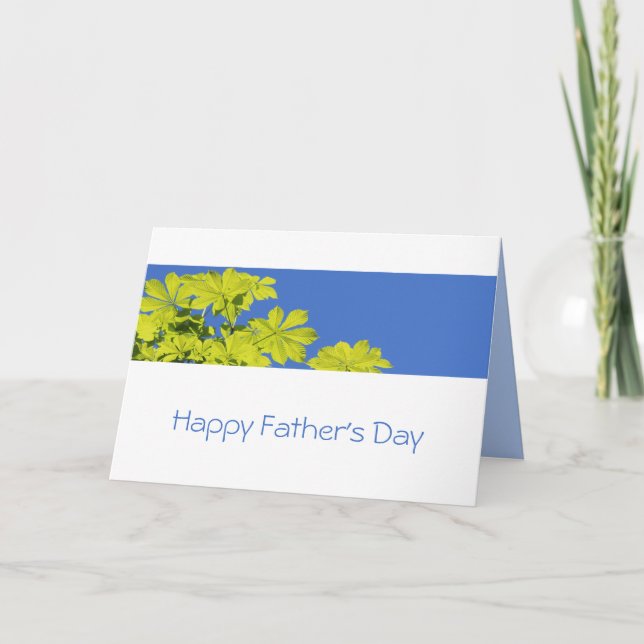 Arborist Green Leaves Fathers Day Card (Front)