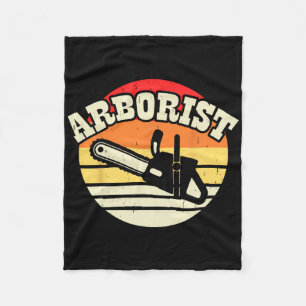 Arborist Lumberjack Tree Climber Cutter Trimmer Tr Fleece Blanket
