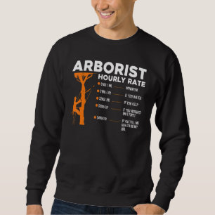Arborist Time Price $100h Minimum Lumberjack Clim Sweatshirt