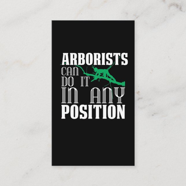 Arborist Tree Climber Arboriculturist Lumberjack Business Card (Front)