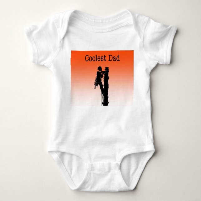 Arborist Tree Surgeon chainsaw baby Bodysuit (Front)