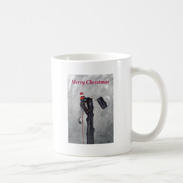 Arborist tree surgeon christmas card coffee mug (Right)