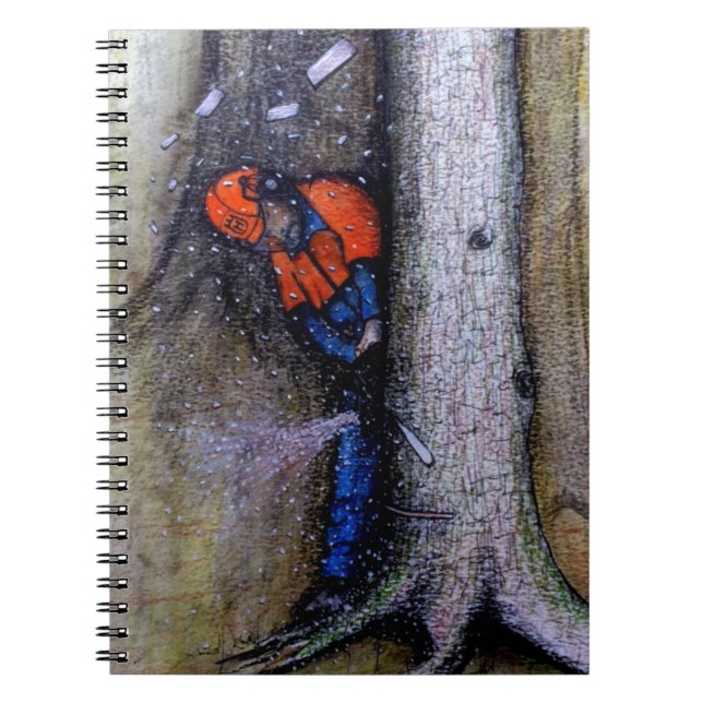 Arborist tree surgeon husqvarna spiral notebook (Front)