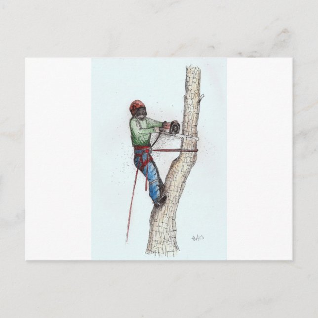 Arborist Tree Surgeon Postcard (Front)