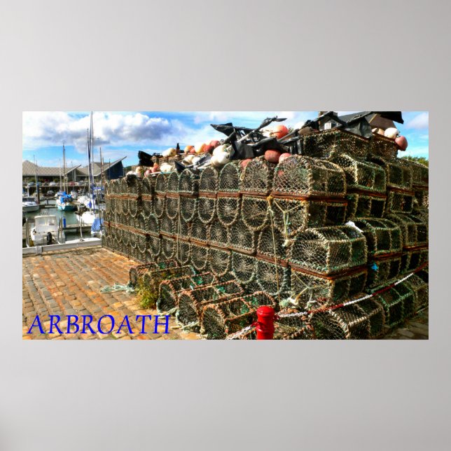 Arbroath Harbor & Marina, Scotland Poster (Front)