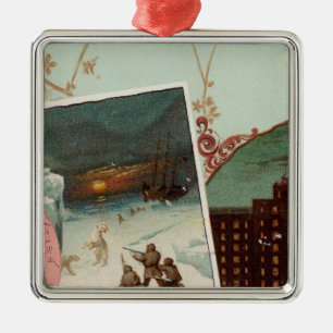 Arbuckles' illustrated atlas metal tree decoration